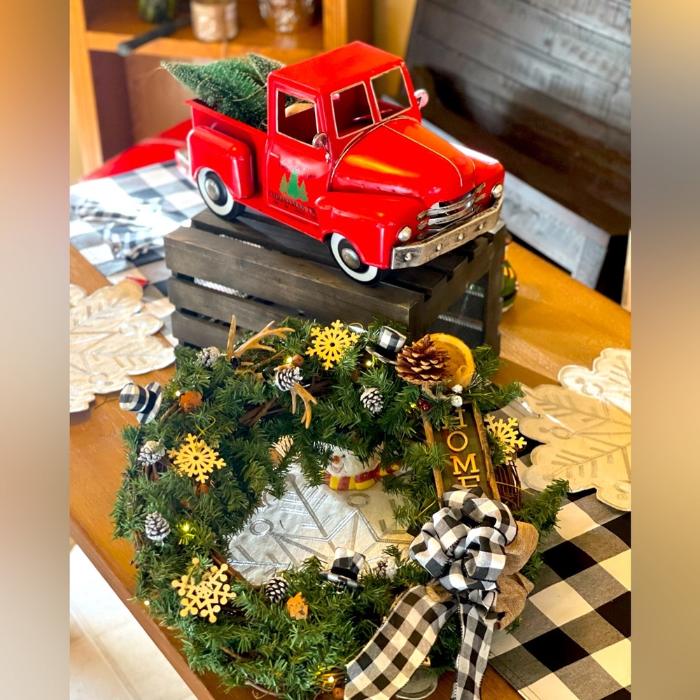 Homemade holiday wreath